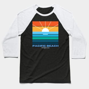 Pacific Beach California - Sunset Baseball T-Shirt